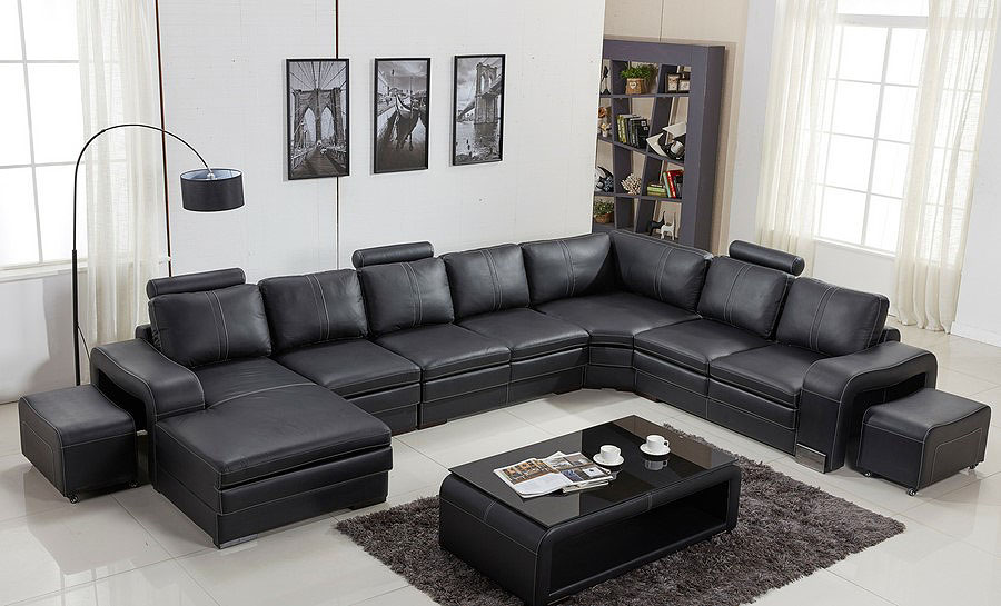 Janice - U Leather Sofa Lounge Set